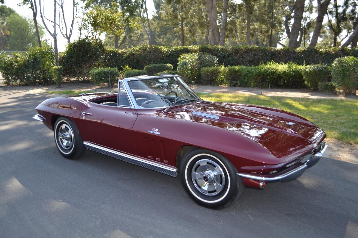 A classic 1966 Chevrolet Corvette Convertible with the legendarly 427 V8