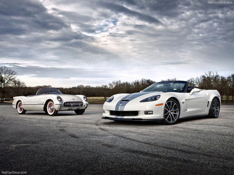 The Original American Iconic 1953 Chevrolet Corvette along with the awe-inspiring 2013 Corvette 427 Convertible 60th Anniversary Edition